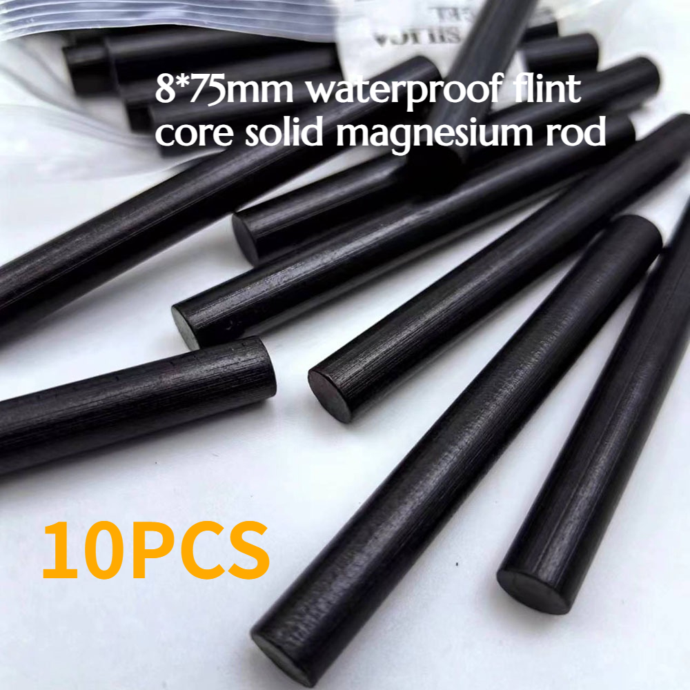 Fire Starting Kit - 10PCS 8*75mm Vareta de Magnésio Sólido