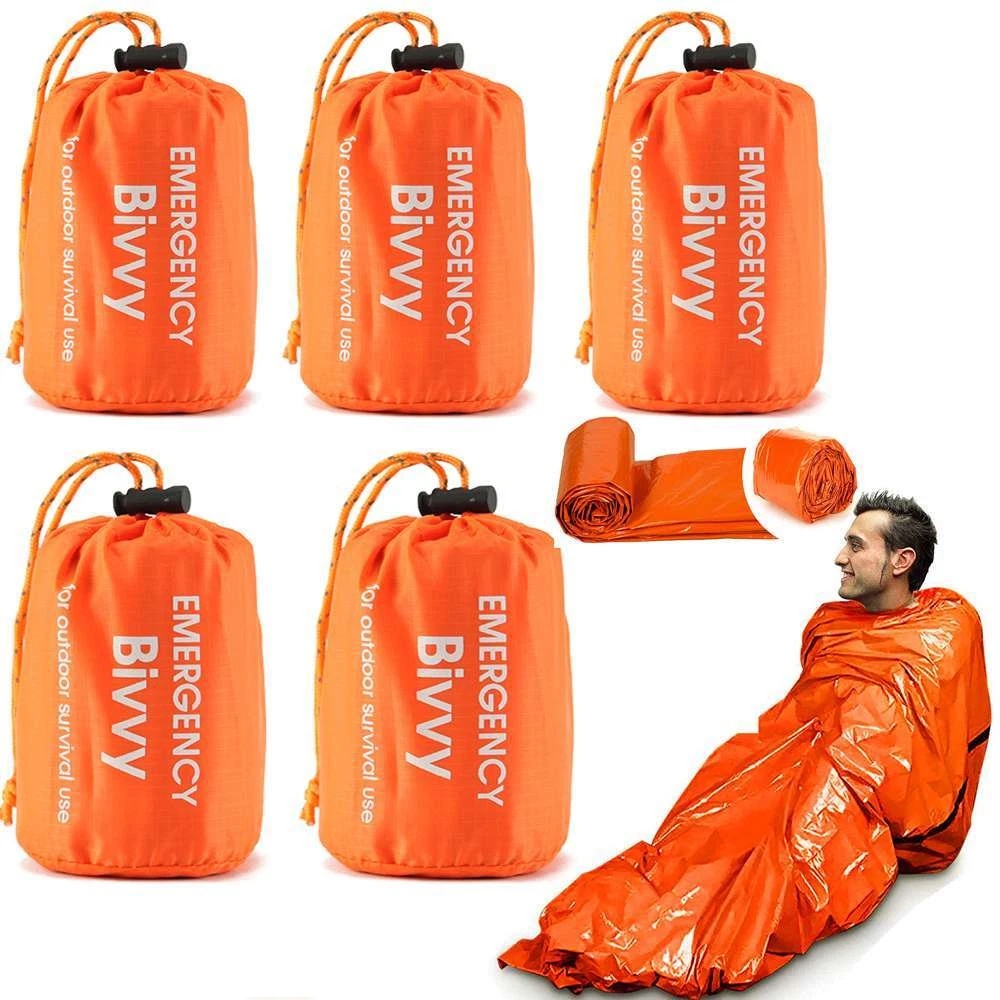 1-5 pacotes de sacos de dormir - Bivy Bag Emergency avaliação e preço