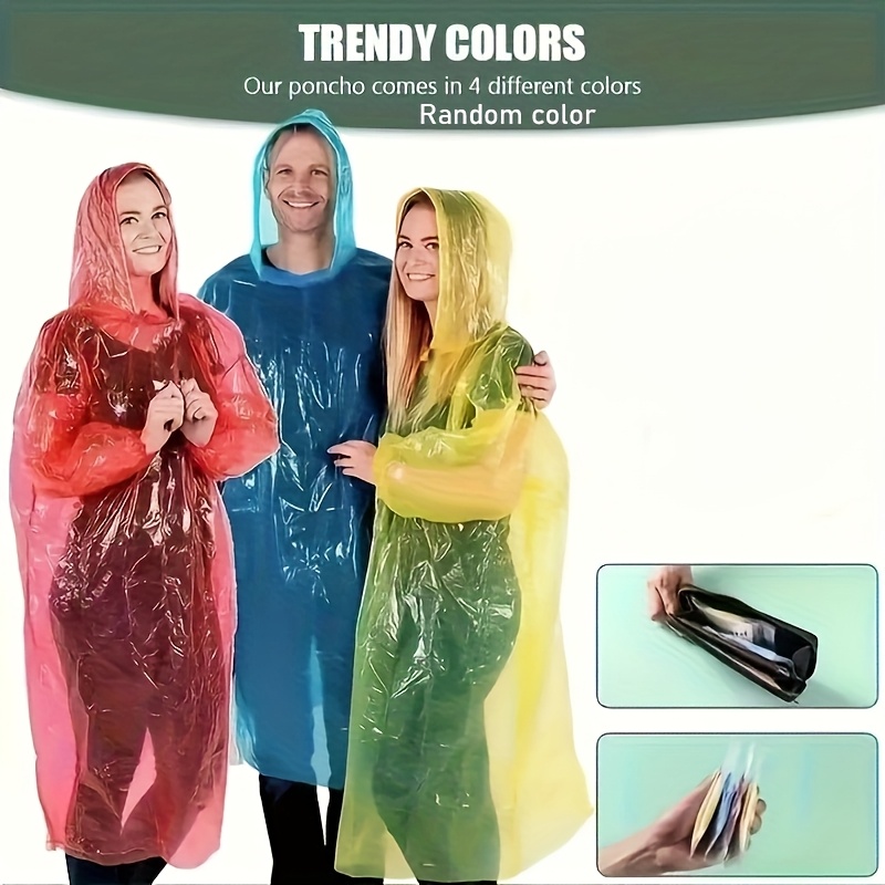 Capa de chuva descartável à pr - Emergency Poncho Rain avaliação e preço