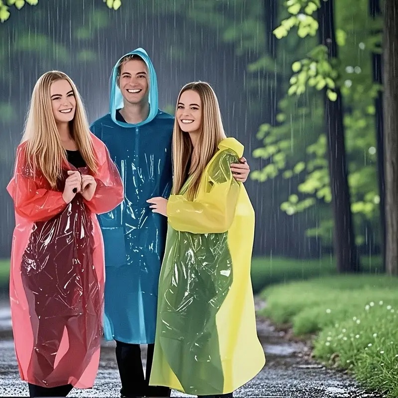 Poncho de chuva transparente d - Emergency Poncho Rain avaliação e preço