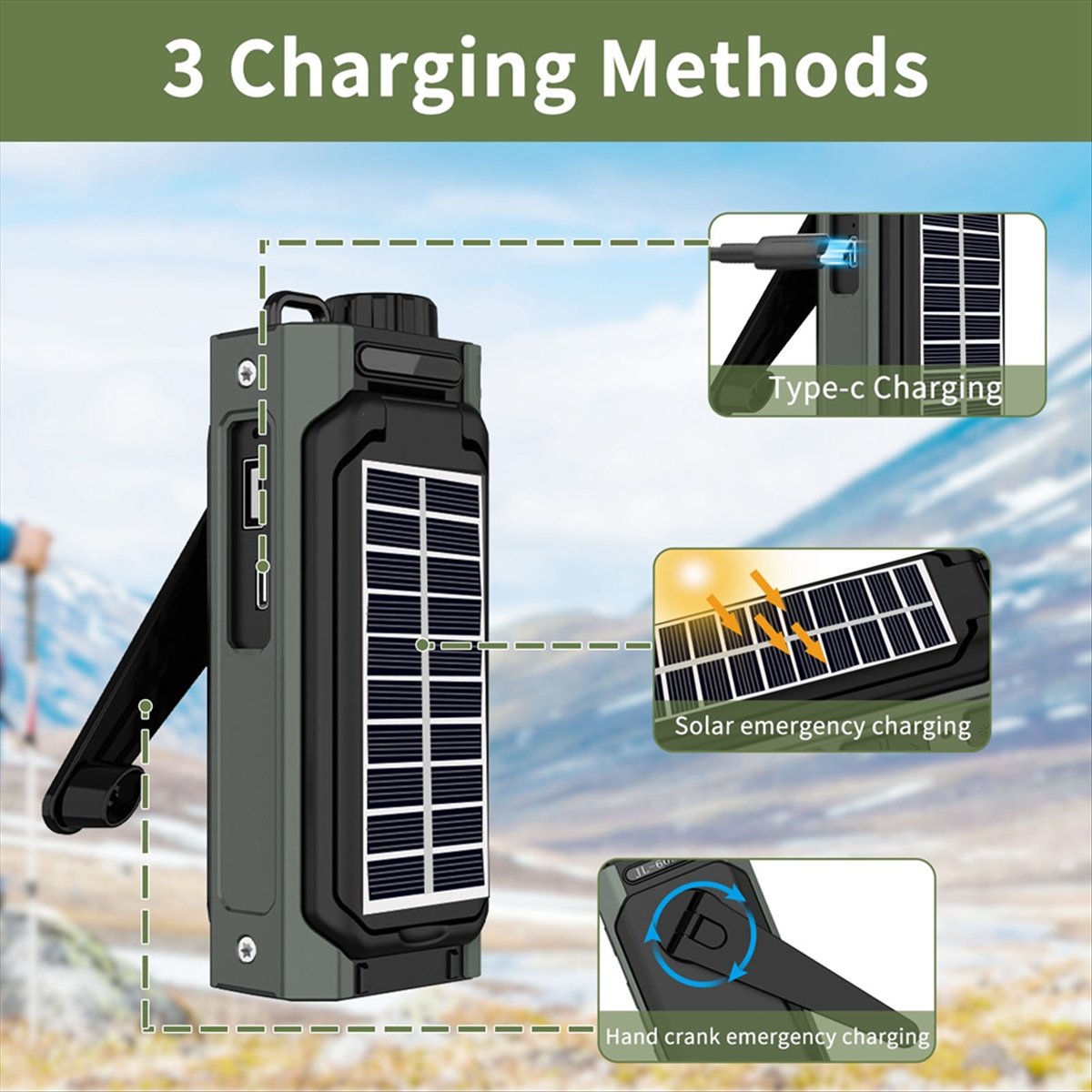 Rádio Solar Portátil A26Z, Rád - Solar Emergency Charger avaliação e preço