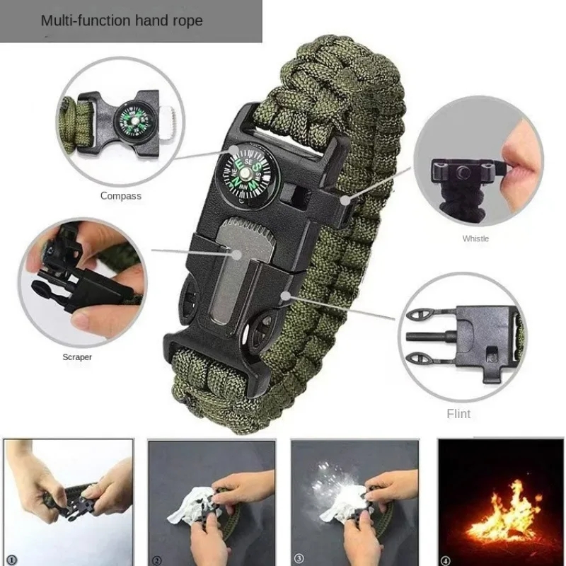 Pulseira de bússola cinco em u - Fire Starting Kit avaliação e preço